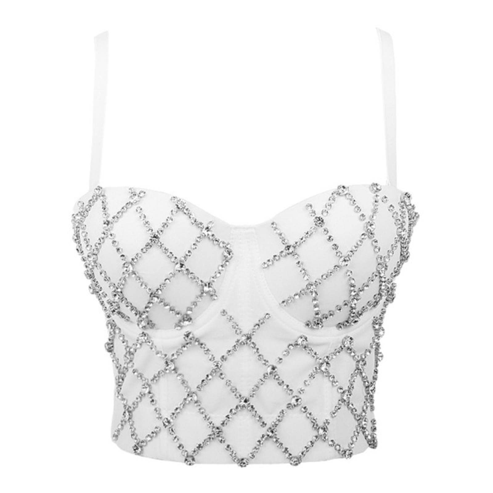 Fashion Women Tank Top Cropped Shirt Women Clothes Bra y2k Corsé Ladies Crop Tops Gothic Shaper-22-white, CN L-38