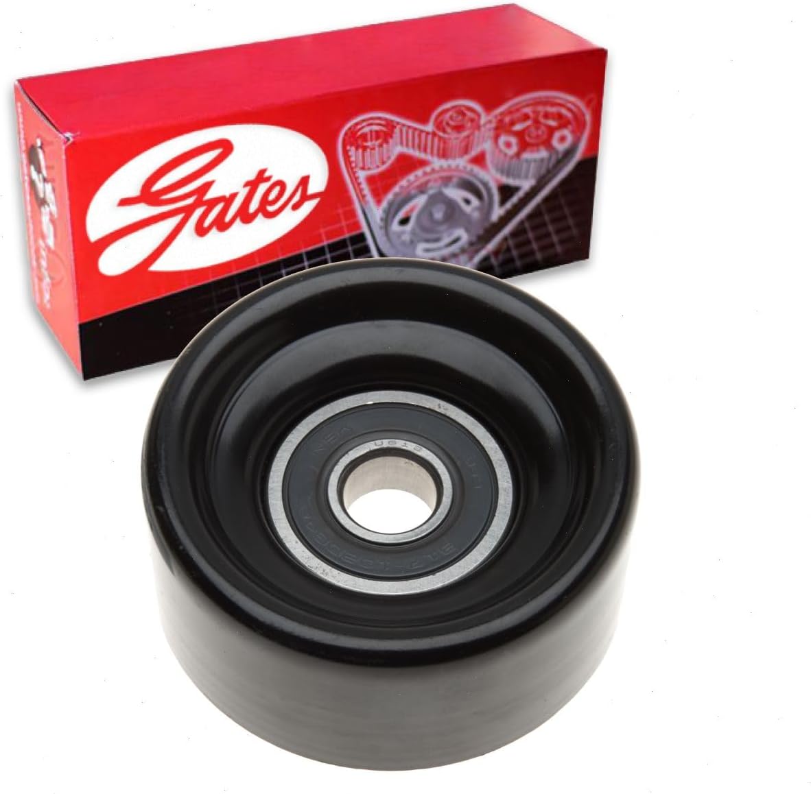 Gates Smooth Pulley DriveAlign Drive Belt Idler Pulley compatible with Ford F-350 Super Duty 6.7L V8 2012-2019