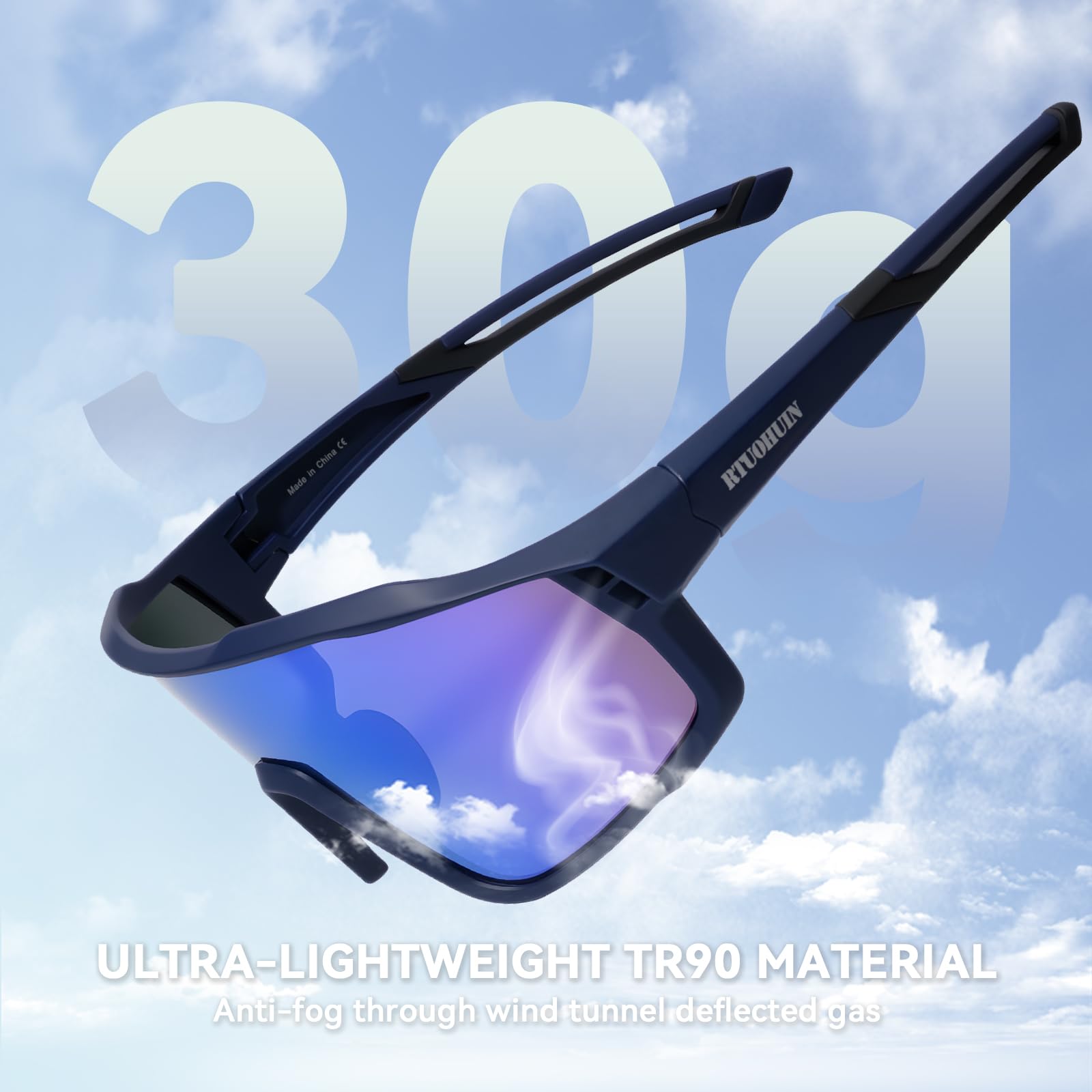 Polarisiert Fahrradbrille UV400-Schutz Sport Sonnenbrille TR90 Flexiblem Rahmen Hochwertig Schnelle Schutzbrille für Kinder Herren und Damen
