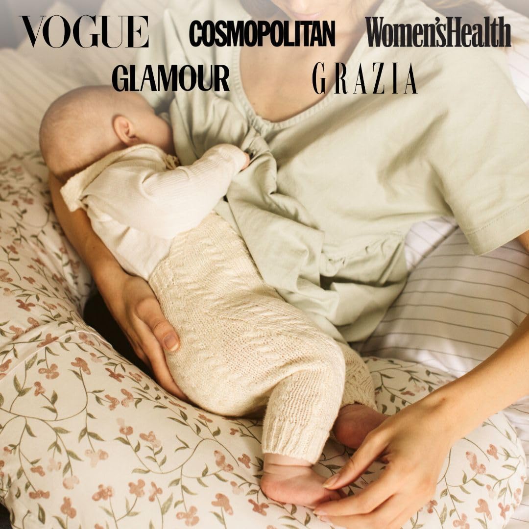 BellaMoon Almohada de embarazo 3 en 1, soporte de almohada de cuerpo completo para mujeres embarazadas, almohadas de embarazo ajustables en forma de C para dormir, amamantar y tumbona para bebé, funda