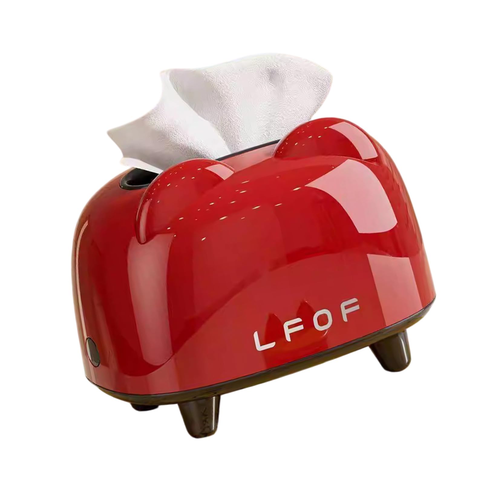 Hsyzygian Stylish Desktop Tissue Dispenser with Spring Mechanism Paper Towel Container for Sofa Table Decoration Paper Towel Storage Container