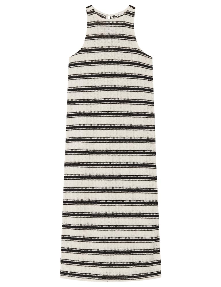Springfield Frqsvestido Estructura Rayas Robe décontractée Femme