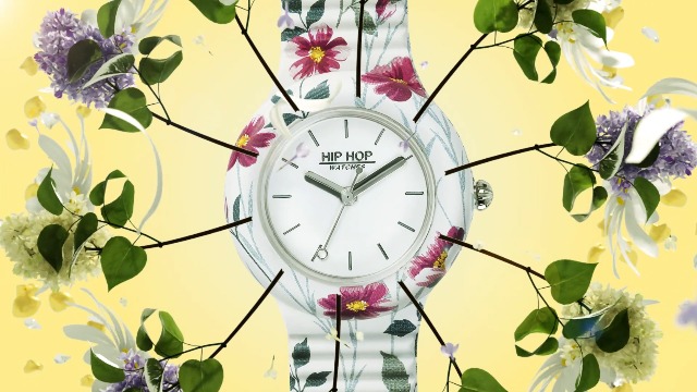 Orologio Donna HIP HOP Spring Paint - Cinturino Silicone Intercambiabile, Cassa 32mm, Multicolor - Foto 2