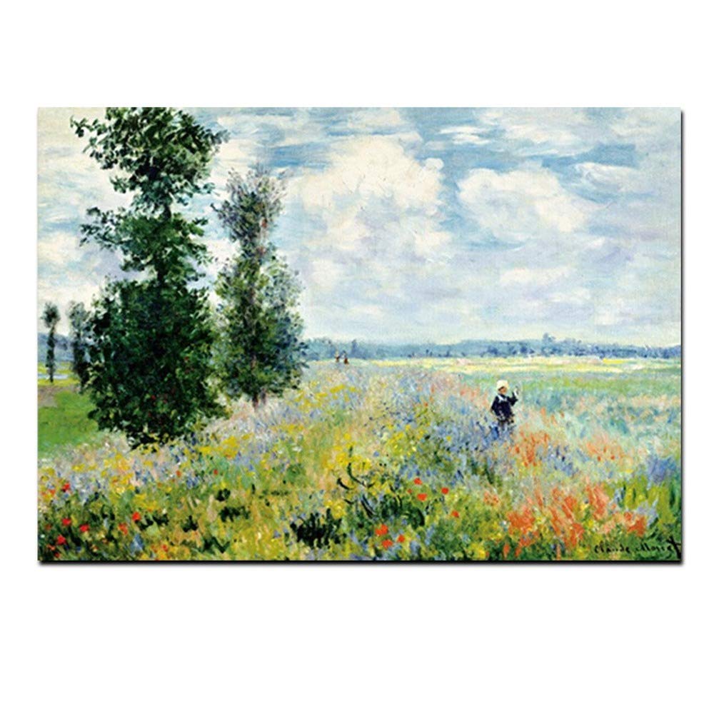 Impression Claude Monet Coquelicots toile haute définition encadrée 60x90