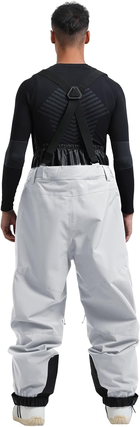 IMPHUT Ski Pants Snowboard Pants for Men, Baggy Snow Pants Insulated Waterproof Windproof, Mens Snow Bibs Overall