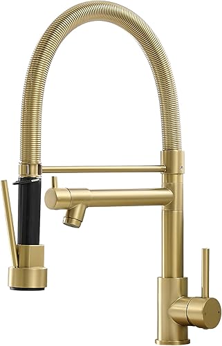 Miniatura 9 de Fapully Grifo cromado para fregadero de cocina,Grifos de cocina con rociador desplegable,Grifo de cocina comercial de una sola manija