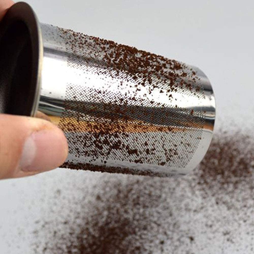 PURRL Kaffeesiebpulver Schleiffilter Pulverpulver Kaffeezubehör Edelstahl 304 in Lebensmittelqualität zum Sieben von Kaffeepulver Schwarz Little Surprise