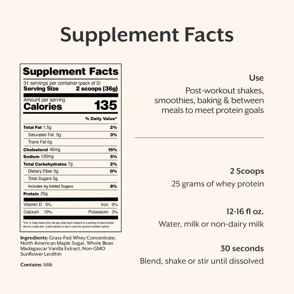 ProMix Nutrition Whey Protein Powder, Vanilla - 2.5 Pound — Amazon image 6