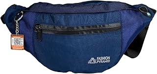 شنطة خصر بنمط خلية نحل بمنفذ ايه يو اكس من فاشون بيراميدز, كحلي, one size