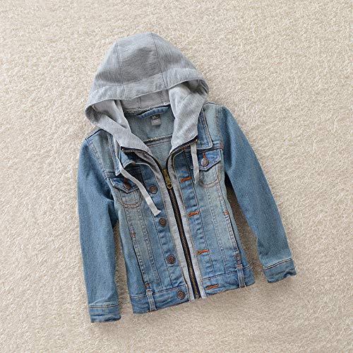 ASHER FASHION Boys Denim Vest Single-Breasted Hoodie Child Long Sleeve Jacket Jeans Outerwear3
