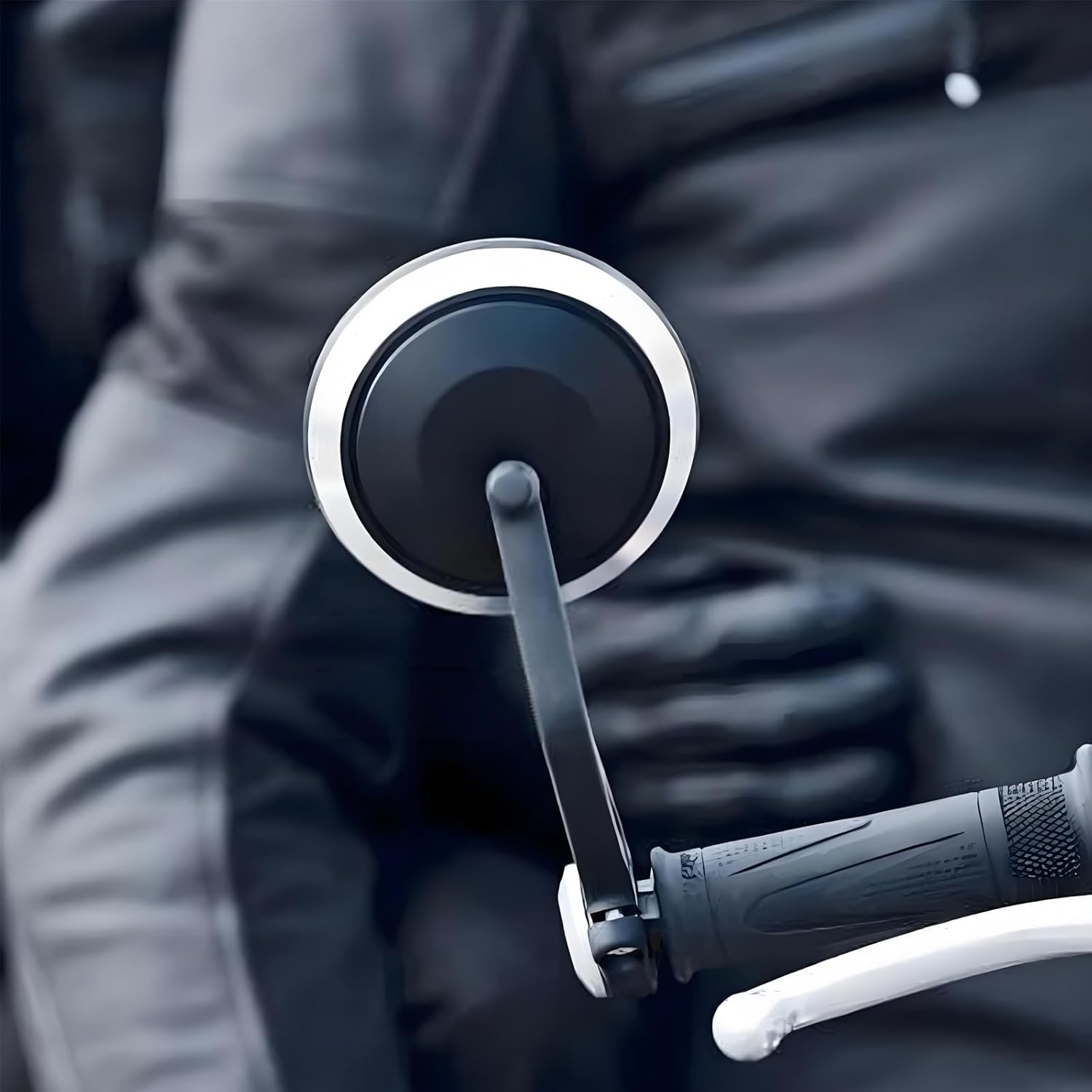 Motorcycles Bar End Mirrors Compatible With Rocket 3/ Street Triple S 765 765RS 765R Speed Triple 1200RS 1200RR/ Bobber T120/Daytona 660 Motorcycle Handlebar Rearview Handle Bar End Mirror Kit (Round)