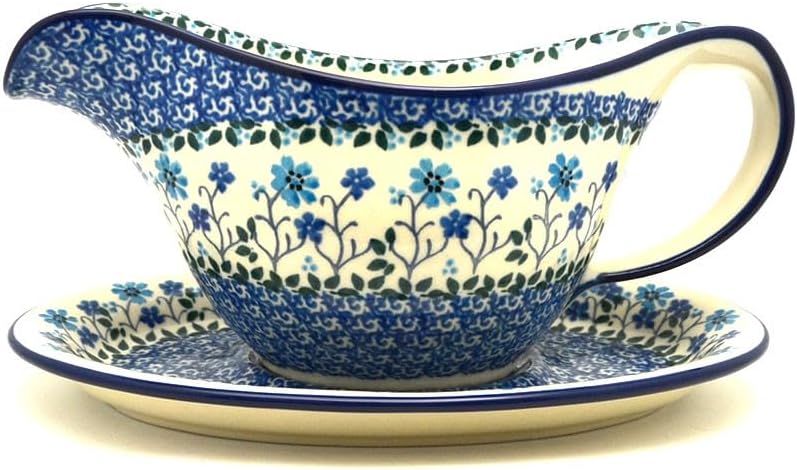 Polish Pottery Gravy Boat - Georgia Blue