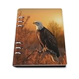 VstaDank Golden Sunset Bald Eagle Notebooks Spiral Notebook Removable College Ruled Paper Thick Journal Notebook Cover Water Resistant Loose Leaf Note Books for Work Writing 90 Sheets A5