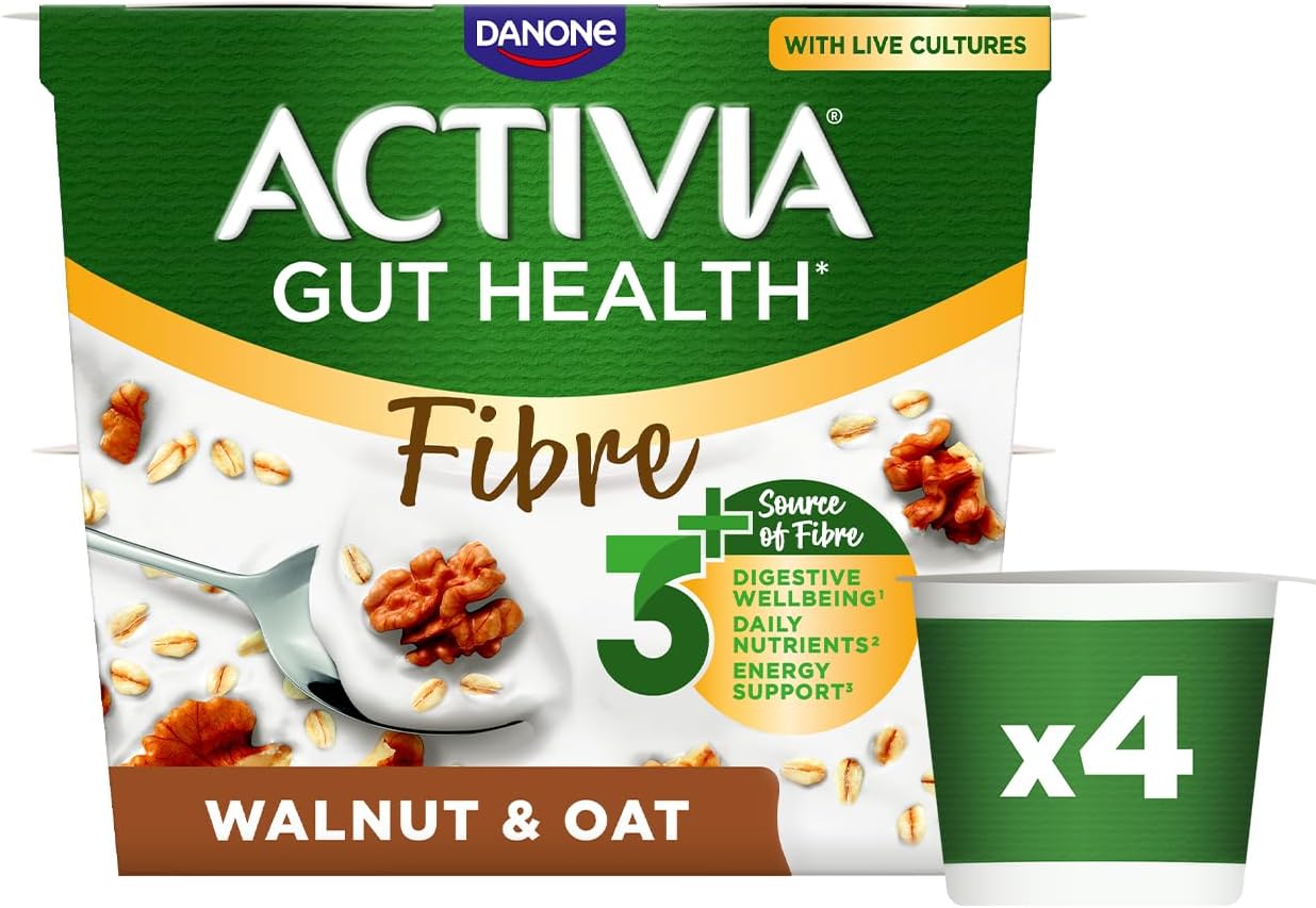 Walnut and Oats Yoghurt, 4 x 120 g (Packaging May Vary)