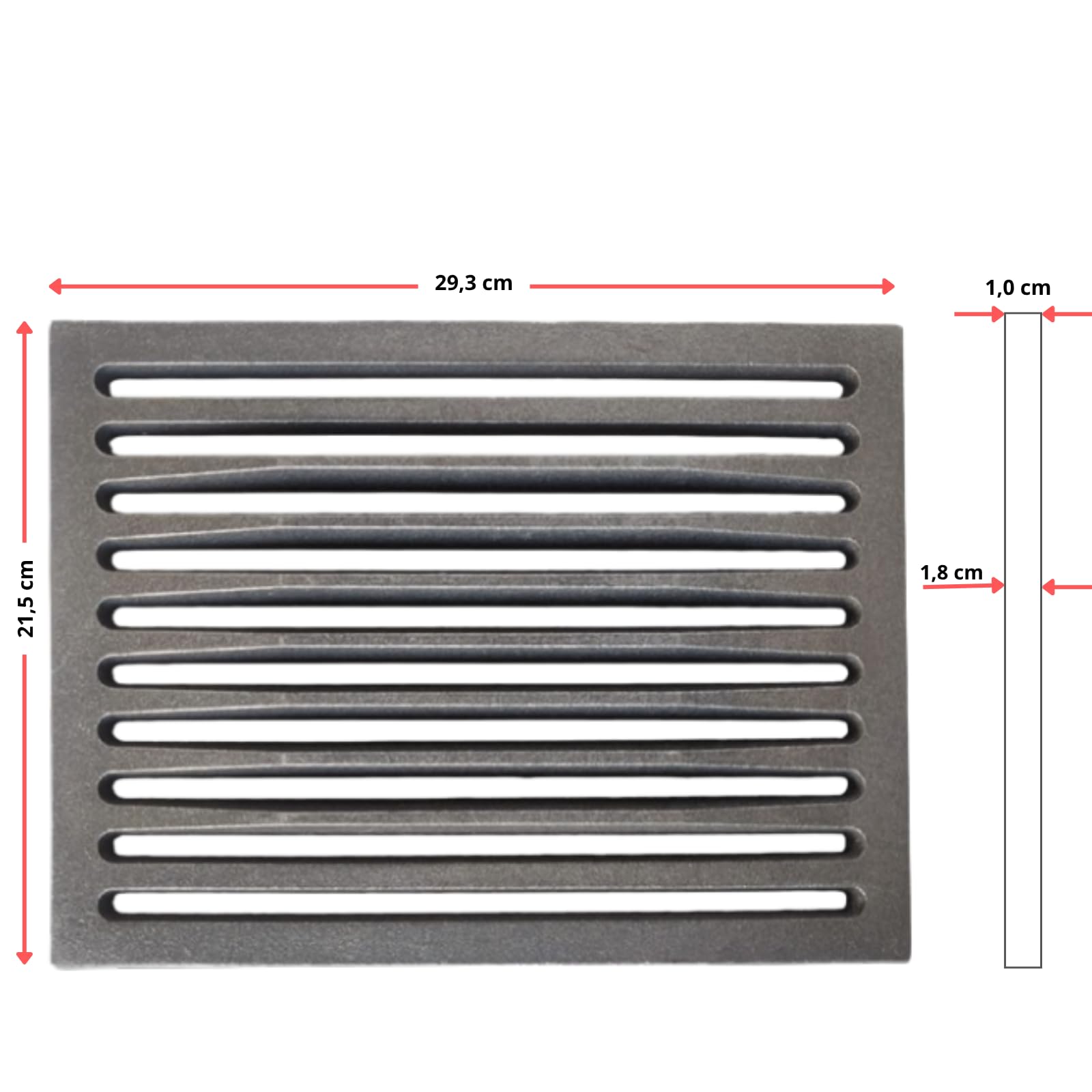 Grille à cendres en fonte circulaire pour poêles et cheminées – De 135 à 235 mm • Lunaway