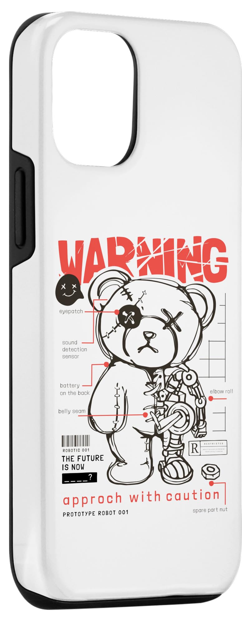 iPhone 12/12 Pro Prototype Robot Teddy Bear Funny Case - Image 3