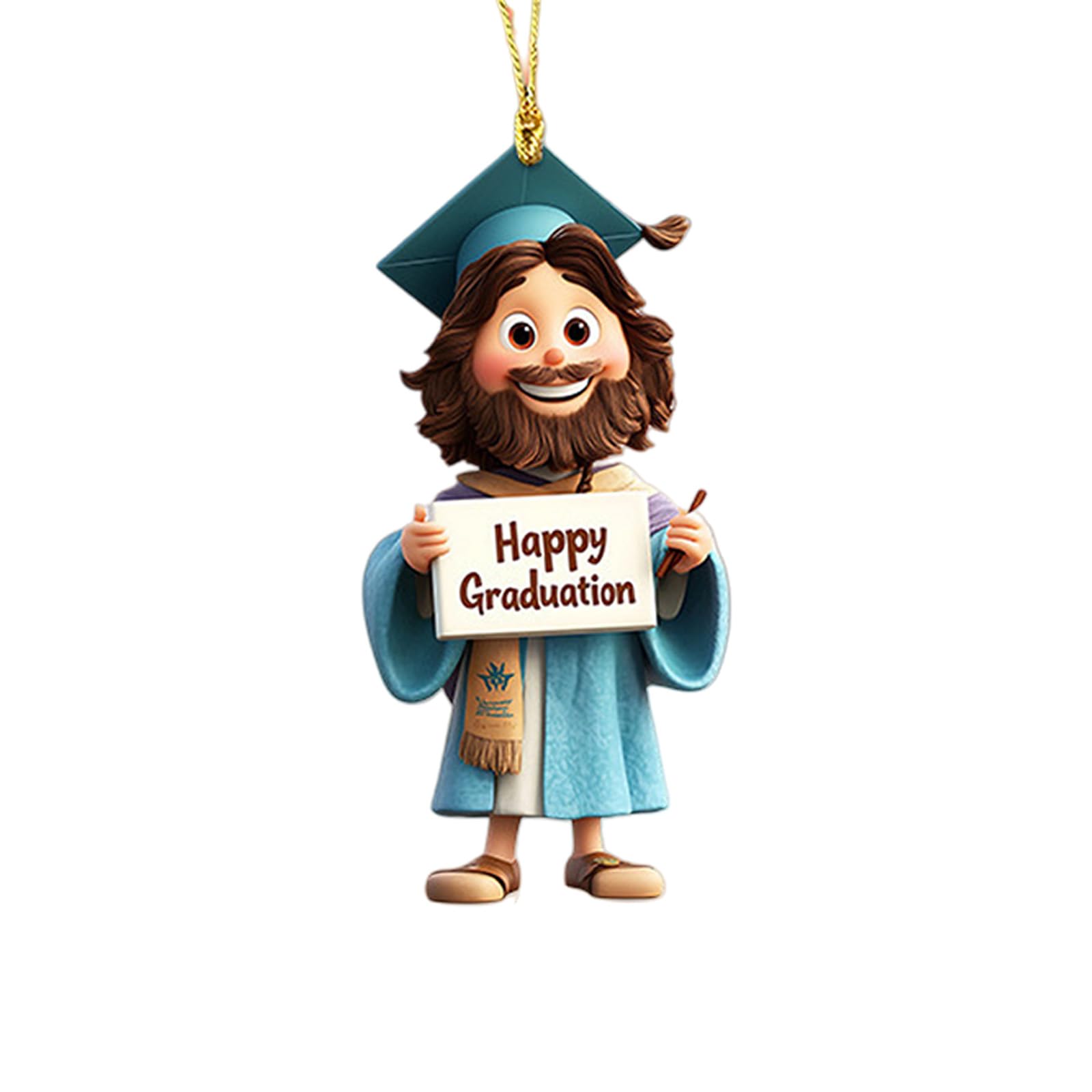 2D Acrylic Holy Father Figurine Graduation Keepsakes Hanging Ornament Ideal for Backpacks Decors Keychain Graduate College Grads Decors
