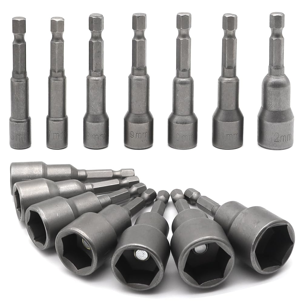 14-tlg. Steckschlüssel-Set 6–19 Mm – Magnetisch, 1/4 Zoll Antrieb – Für Akkuschrauber & Bohrmaschinen