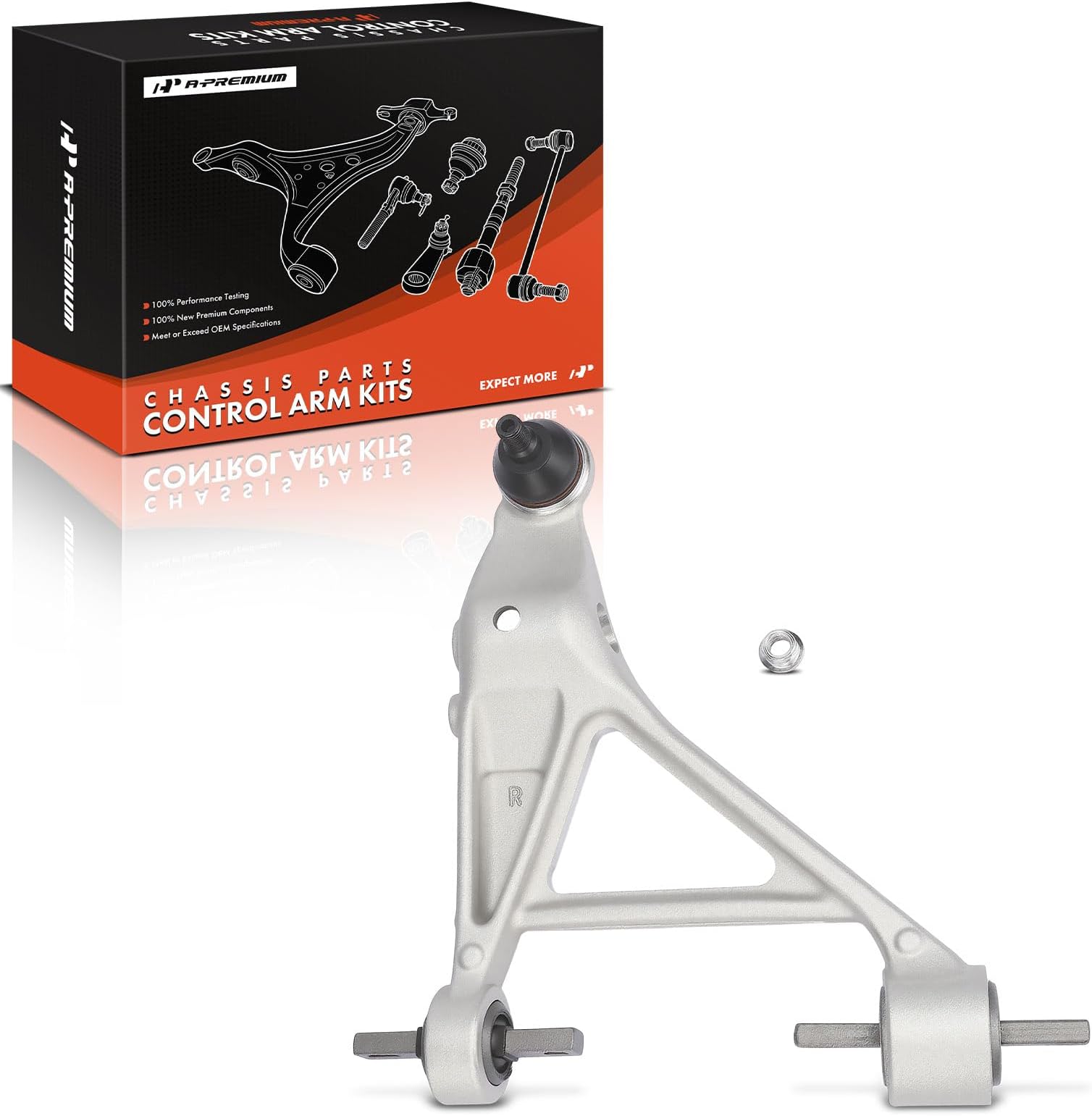 A-Premium Front Right Lower Control Arm, with Ball Joint, Compatible with Ferrari 458 Italia, 458 Speciale, 458 Spider, 488 GTB, 488 Pista, 488 Pista Spider, 812 GTS, 812 Superfast, California