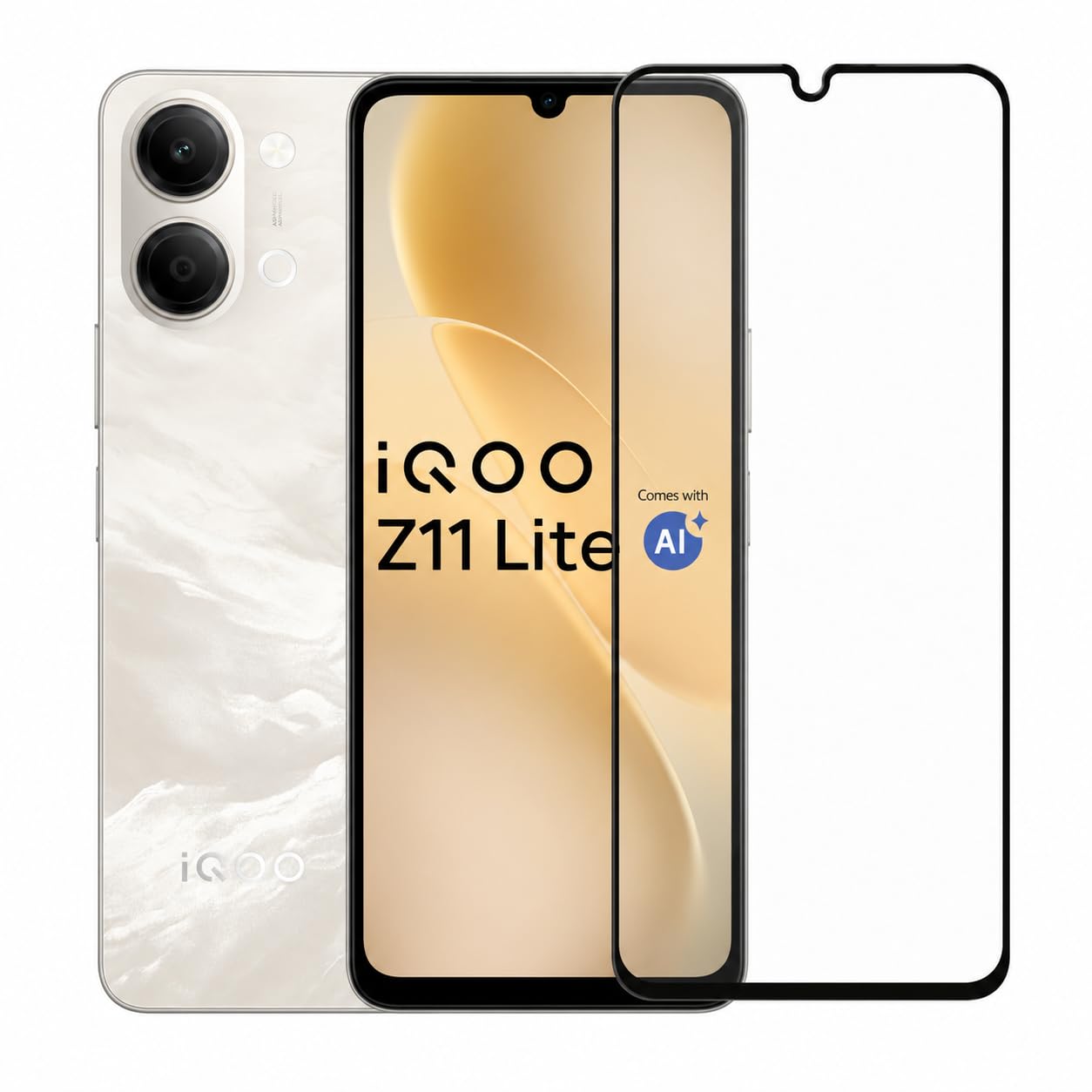 Military-Grade Tempered Glass Screen Protector Compatible for iQOO Z11 Lite 5G with Edge-to-Edge Coverage and Easy Self-Installation Kit (iQOO Z11 Lite)-image-42