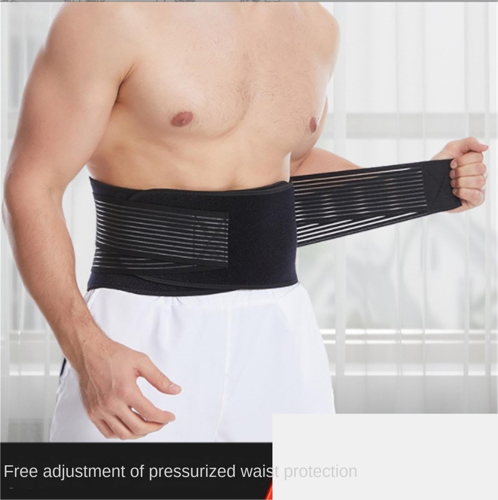 Faja Lumbar Soporte For La Espalda con Cinturón Retráctil Soporte For La Espalda Lumbar con Malla Transpirable Cinturón Apoyo Lumbar(M)
