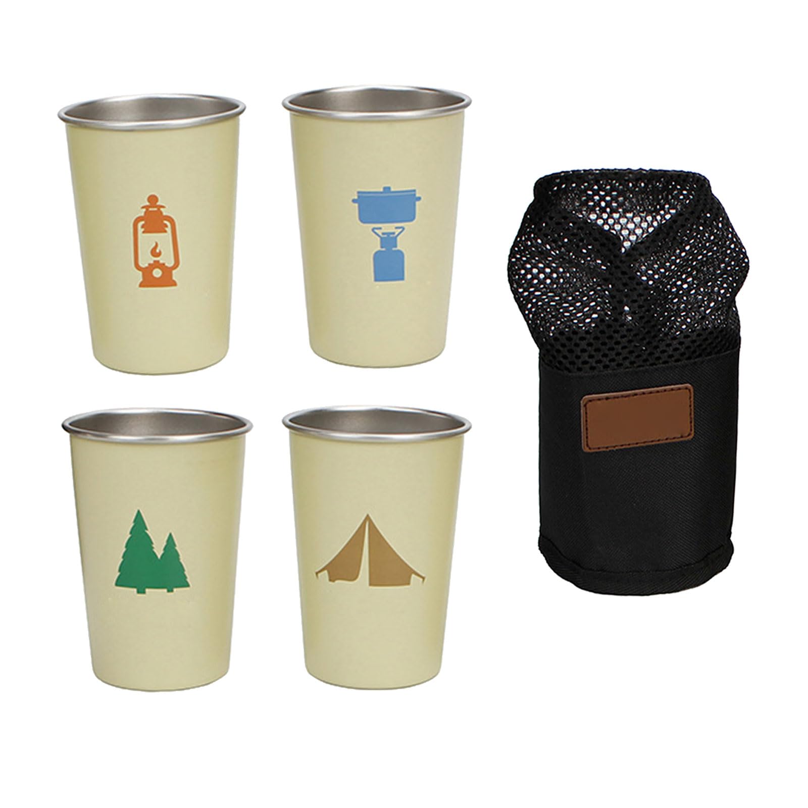 Generisch 350 ml Edelstahl Trinkbecher für Outdoor Reisen