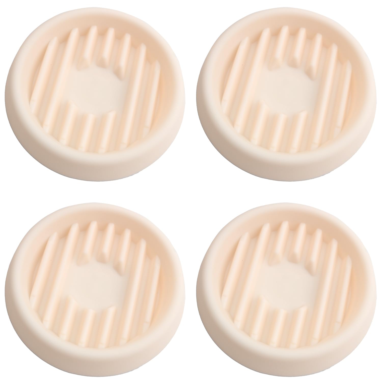 ZZHXSM 4PCS Beige Round Plastic Flower Pot Tray Flower Pot Drainage Anti Root Small Tray Base Catch Water Bottom 3.54 inches for Succulent Cactus Kinki Green Small Potted Plants