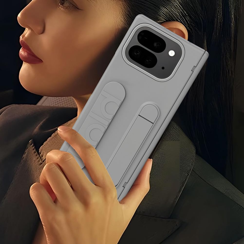 Etui ze stojakiem do Google Pixel 10 Pro Fold, ochrona ekranu, all-inclusive zawias z paskiem na rękę, ochrona przed upadkiem, niebieskie, 10 Pro Fold