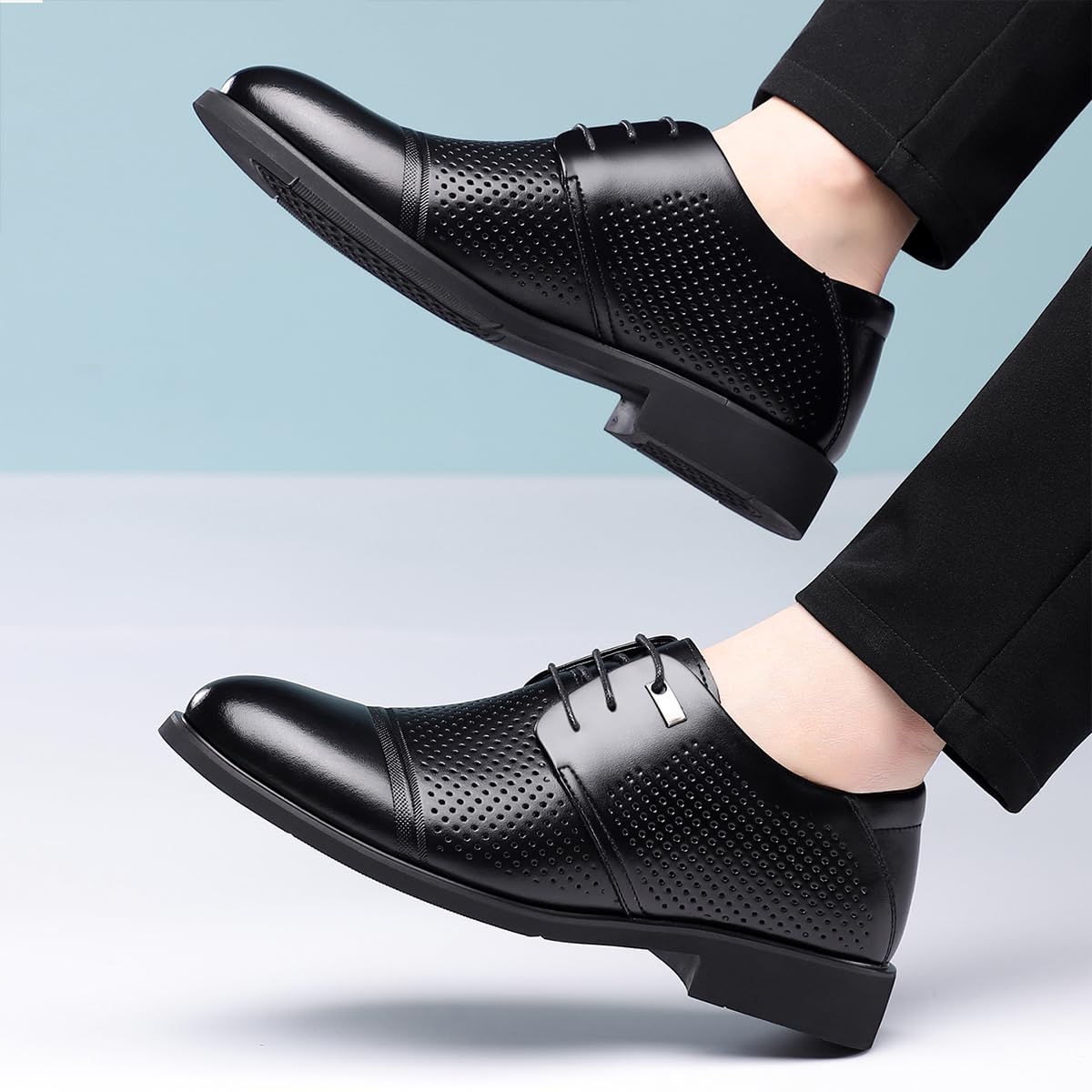 Scarpe Oxford Eleganti da Uomo Scarpe da Cerimonia in Pelle Punta affilata, comode, Antiscivolo, per Business Feste e Matrimoni