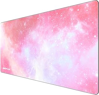 Gaming Mouse Pad, Large Mouse Pad XL Pink, Mouse Pads for Computers 31.5×15.75In, Large Extended Gaming Keyboard Mouse Pads, Big Desk Mouse Mat Designed for Gaming Surface/Office, Durable Edge