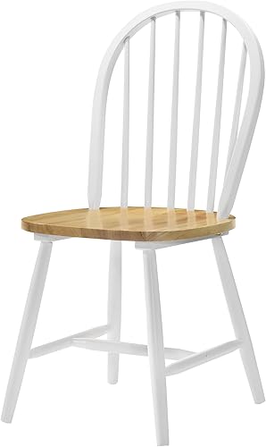 Miniatura 6 de Coaster Hesperia Windsor - Sillas laterales de comedor color marrón natural y blanco juego de 4