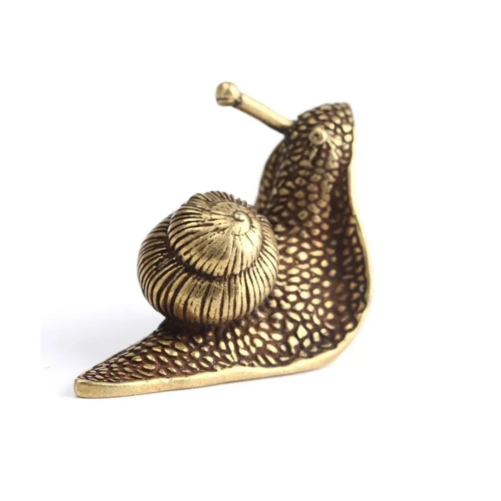 Huolimxun Retro Copper Statue Mini Snail Statue Desktop Decoration Brass Tea Pet