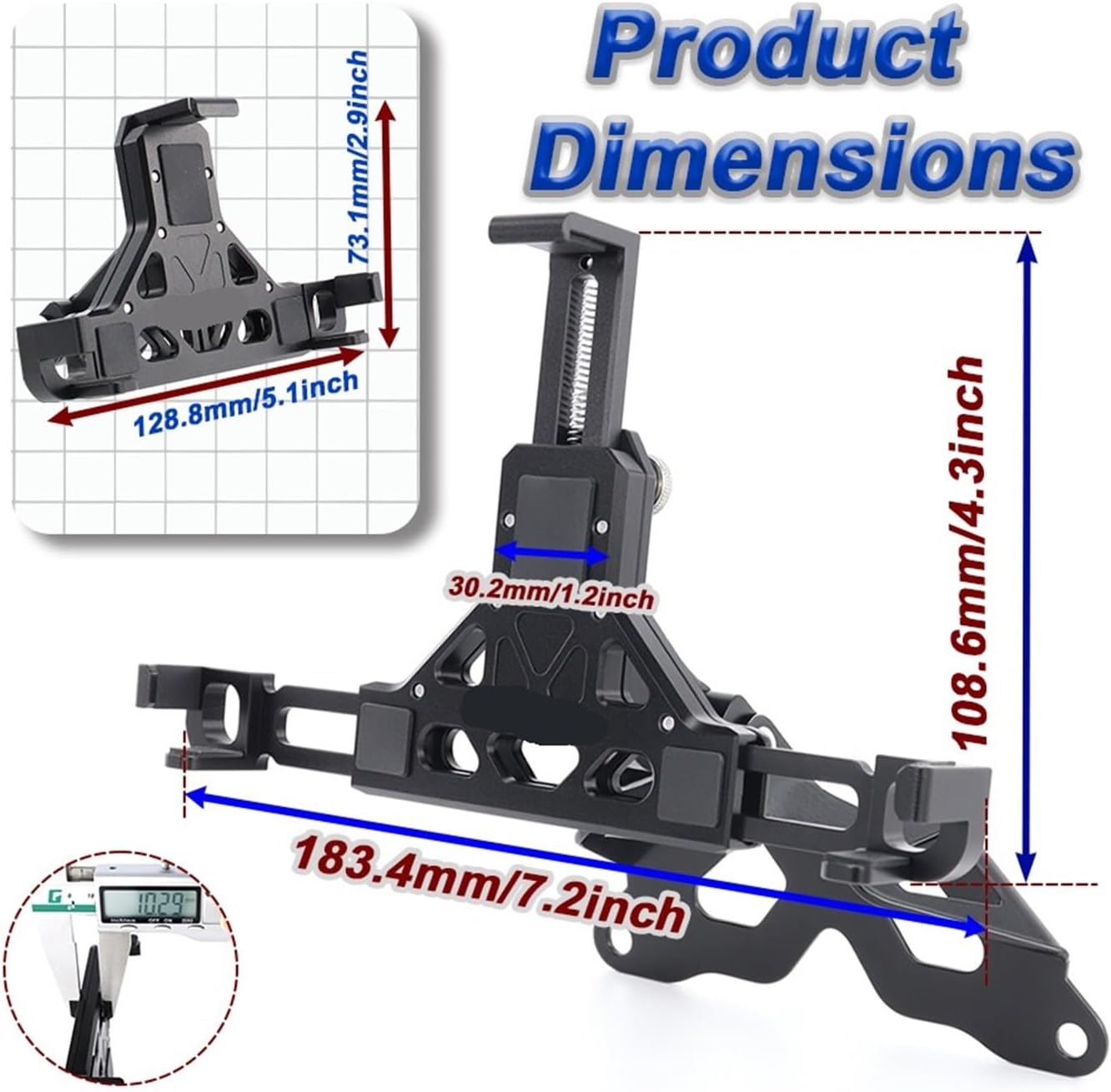 Motorcycle Adjustable GPS Phone Navigation Bracket Smartphone GPS Holder Mount Stand Compatible with DL650 DL1000 V-Strom 2004-2011 Compatible with Suzuki image 5