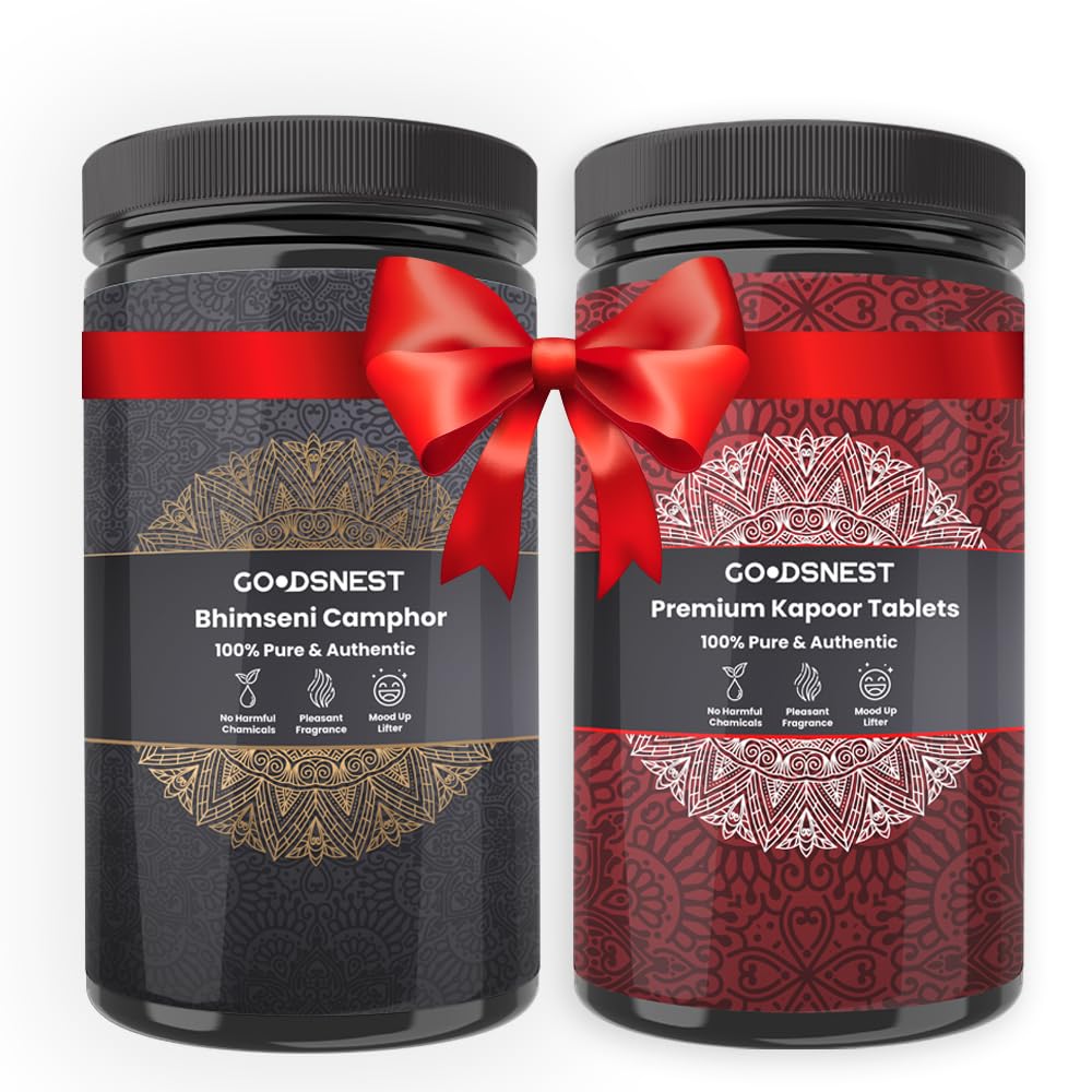 GOODSNEST Bhimseni Camphor Original + Bhimseni Camphor Original Tablet (Bhimseni Camphor + Bhimseni Tablet 100gm)
