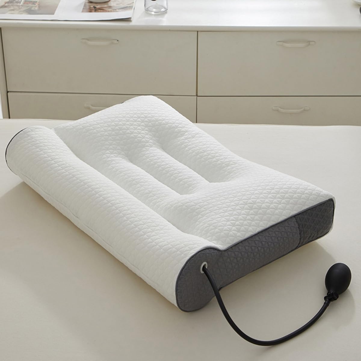 Almohada Cervical de Tracción Inflable con Firmeza Cilíndrica Ajustable. Núcleo de la Almohada de Tracción Cervical.