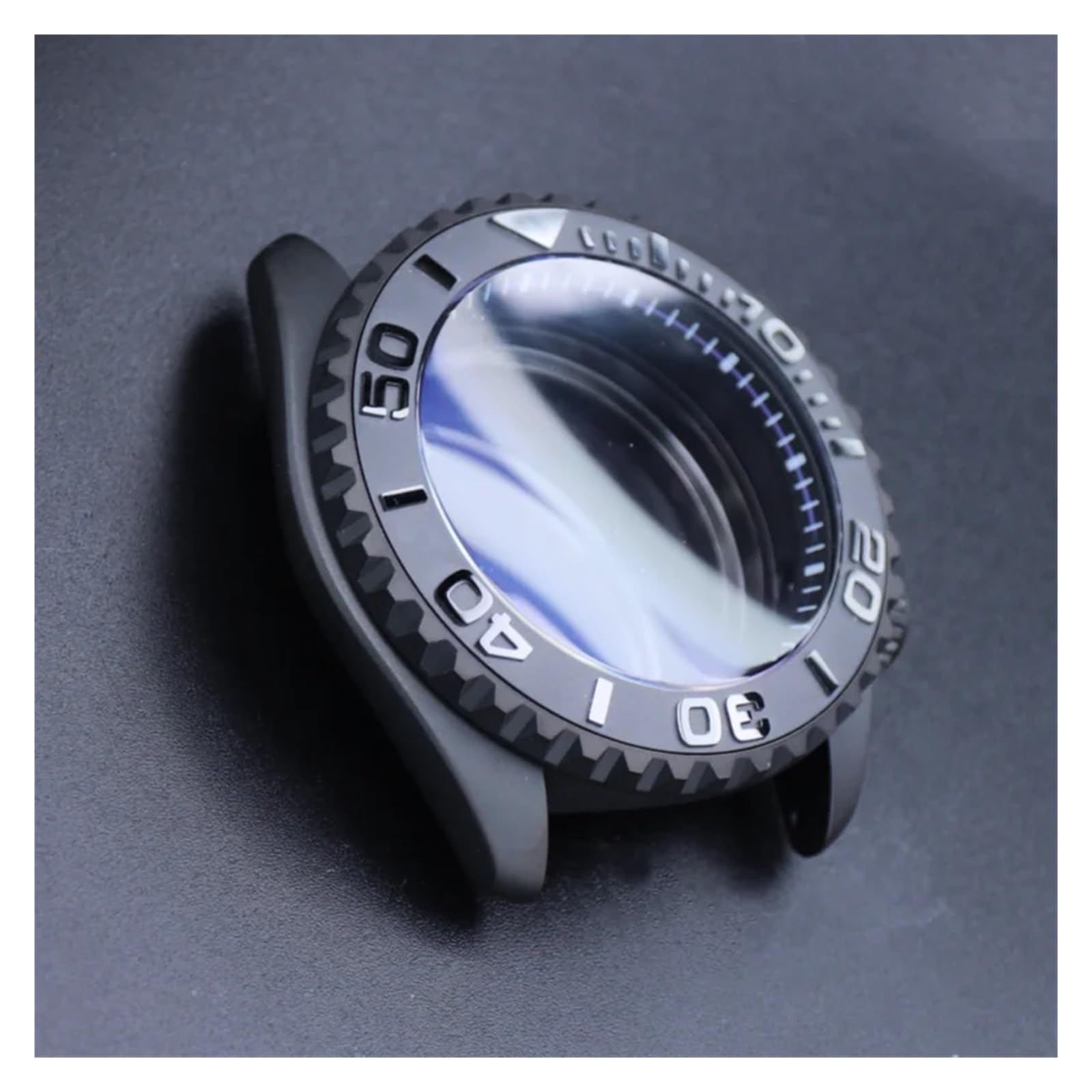 1pc Wildfire 42mm Skx007 koperta zegarka stalowa czarna matowa wodoodporna z szafirowym kryształem dla ruchu Nh35 Nh36 28.5mm Dial Mods