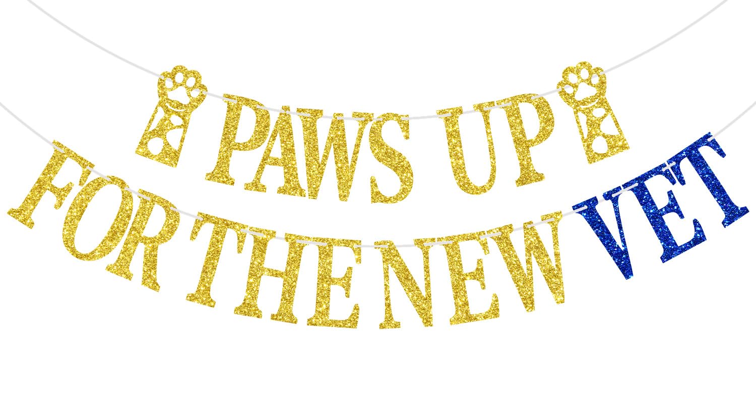 Bannière Paws Up déco festive originale contre les fêtes de diplôme fades