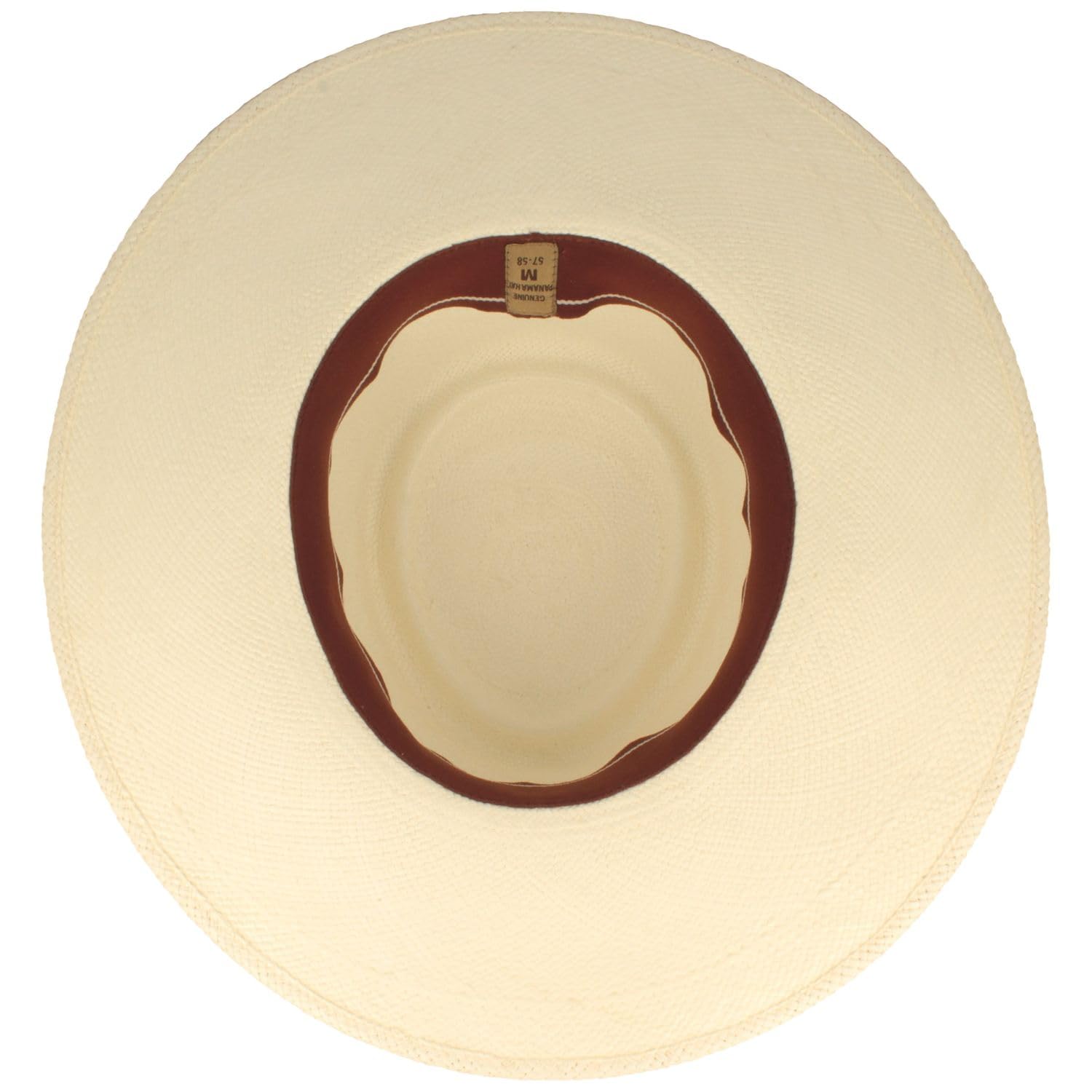 Breiter Sombrero Panamá Original para Mujer Sombrero de Paja de Ecuador Sombrero de Verano Bolero Tradicional Tejido a Mano Protección UV 50+