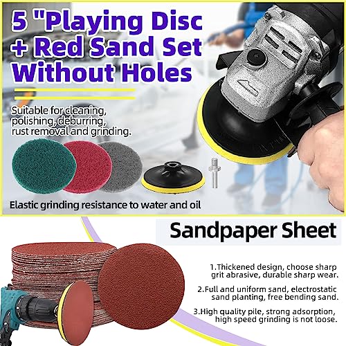 Swpeet 5 Inch Sanding Discs Pad Assorments Set - Image 4