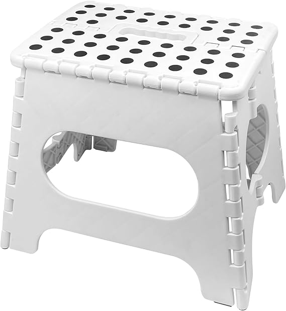 Sgabello Pieghevole In Plastica Antiscivolo, U200bPortata 136 Kg