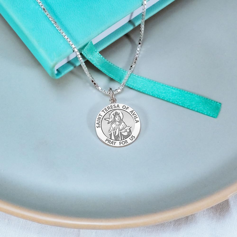 PicturesOnGold.com Saint Teresa of Avila - Available in Solid 10K And14K Yellow or White Gold, or Sterling Silver - Image 7