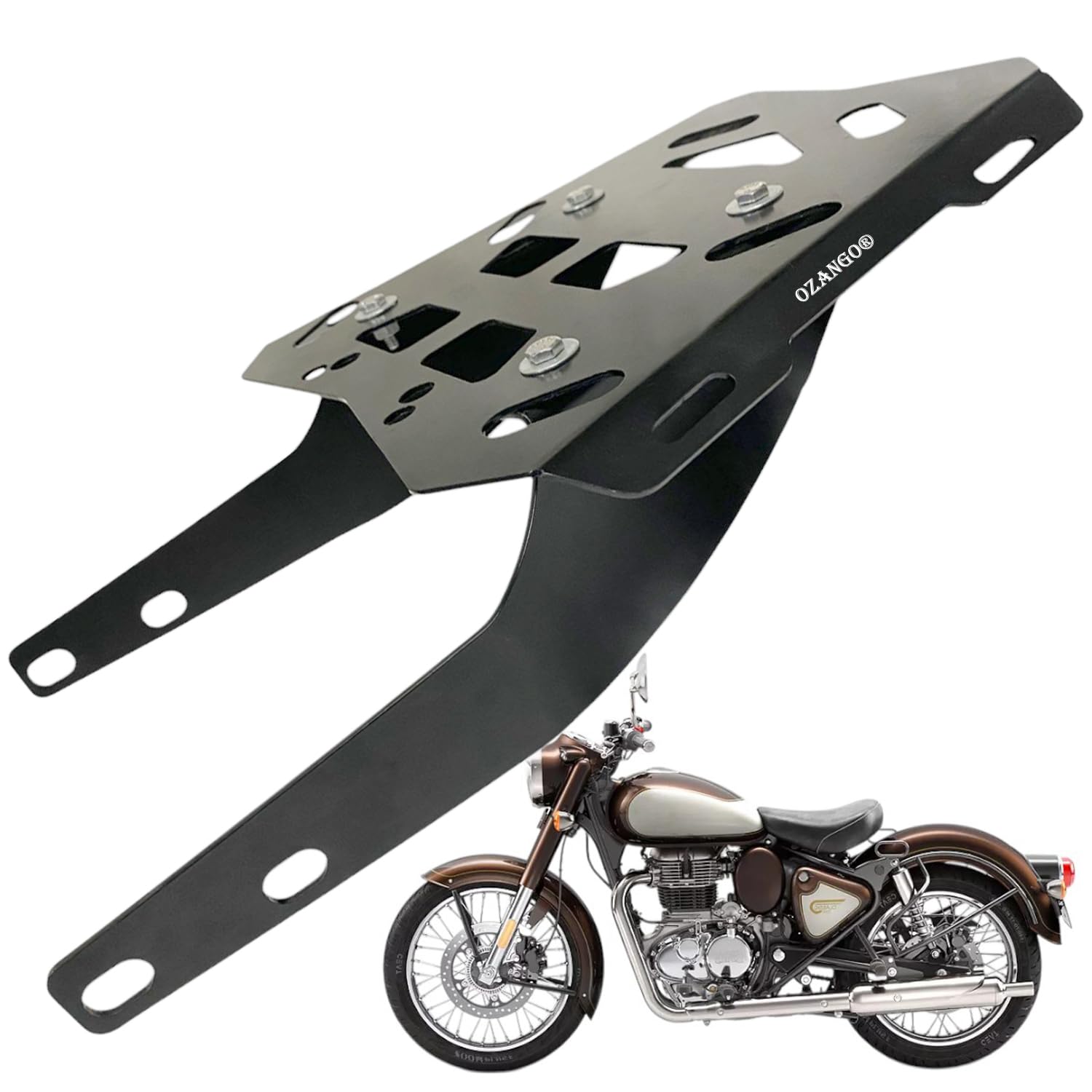Bike Metal Back Rack Base Plate/Luggage Carrier Comfortable Suitable for RE Reborn Classic 350-image-24