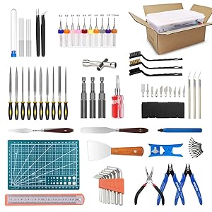 82 Pcs 3D Printer Tool Kit with Case, 3D Printing Tools with Accessories of Deburring Tool, Nozzle Cleaning Kit, Screwdriver Kit, Tube Cutter for 3D Print Removing, Cleaning, Finishing, Carving
