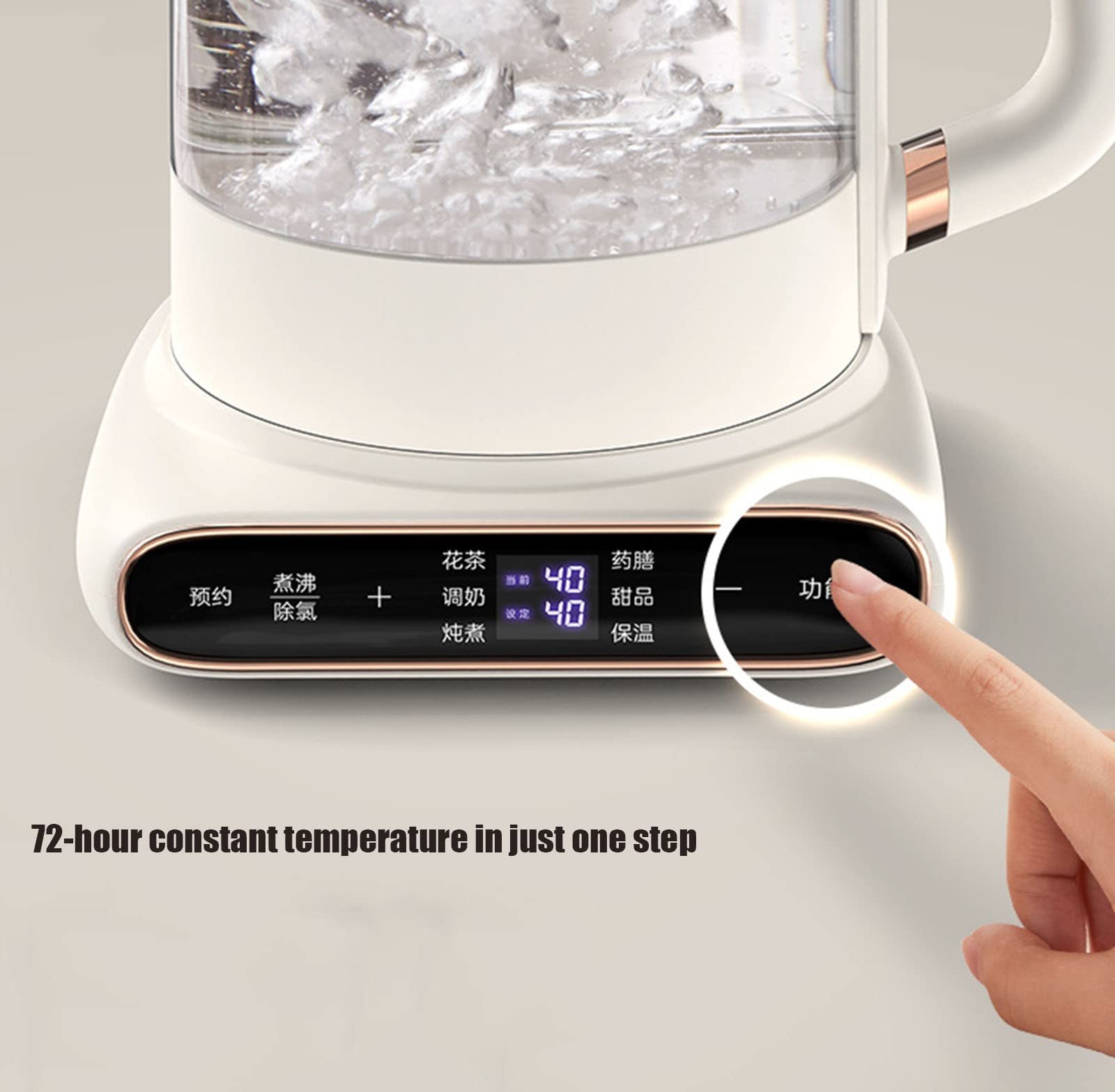 Amazon.co.jp : 電気ケトルガラスケトル、ガラス電気ケトル 1.5L 電気