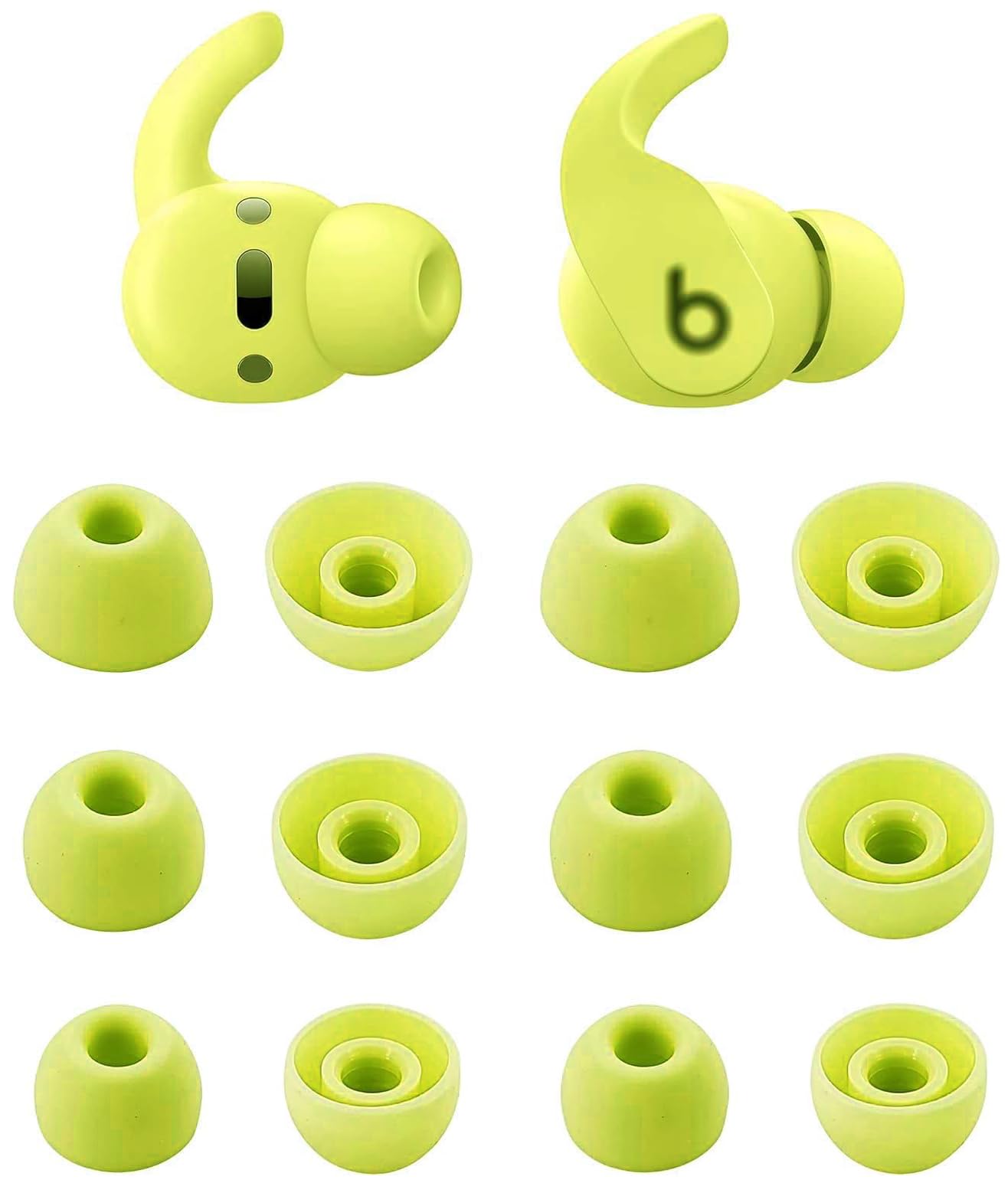 Rqker Eartips Compatible with Beats Fit Pro Earbuds & Studio Buds, S/M/L Sizes 6 Pairs Soft Silicone Replacement Tips Earbuds Eartips Compatible with