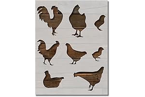 30 Pcs Chicken Rooster Hen Stencils for Painting on Wood