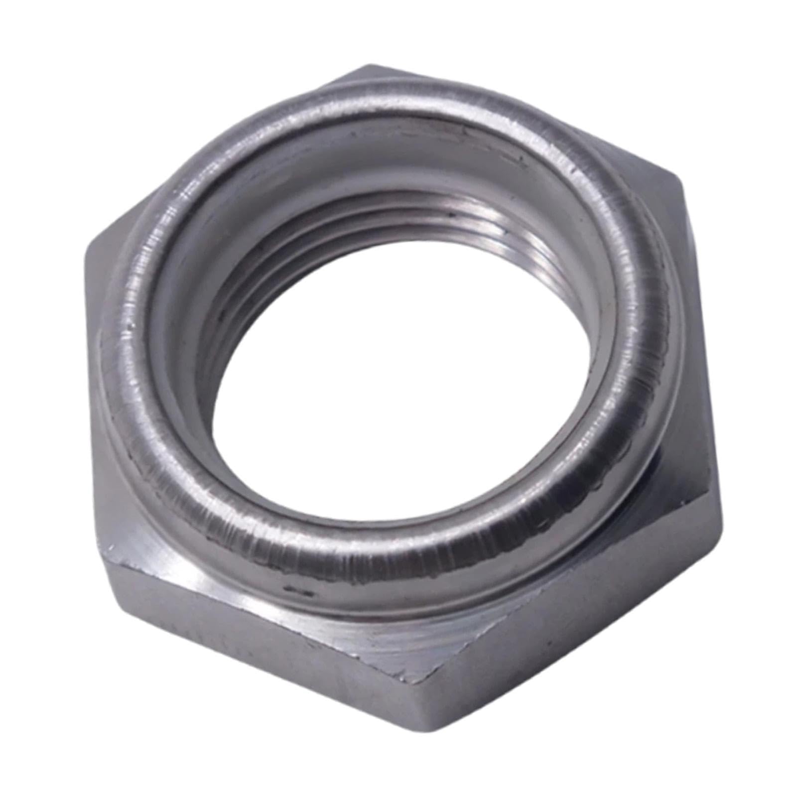 Replacement Self Locking Nut Sturdy 90185-22043-00 Stainless Hex Locknut for Outboard Motor Vehicle Spare Parts Easily Install