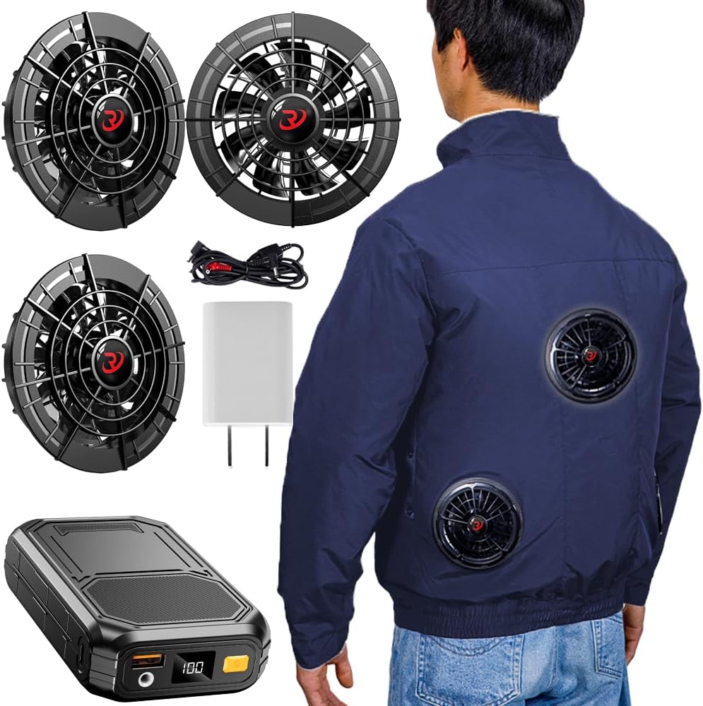 Amazon | [CAVMHOT] 【三つ暴風ファン付き 30000mAh大容量