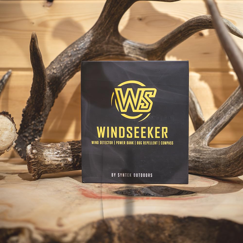 WindSeeker - Gut sichtbarer, präziser Wind-, Thermo- und Luftstrom-Detektor, wiederaufladbar, nachfüllbar, Powerbank