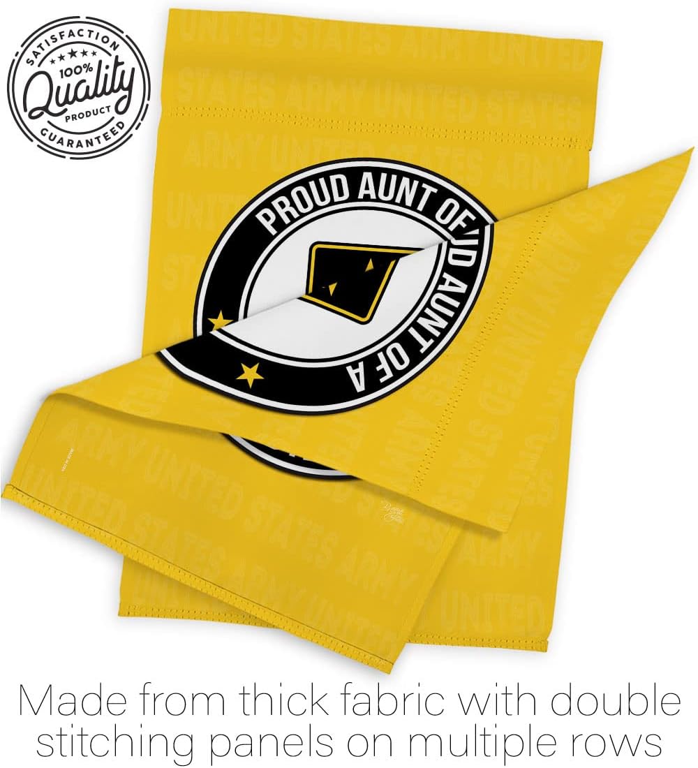 Proud Aunt Soldier Garden Flag - Armed Forces Army Rangers United State American Military Veteran Retire Official - House Decoration Banner Small Yard Gift Double-Sided Made In USA 13 X 18.5